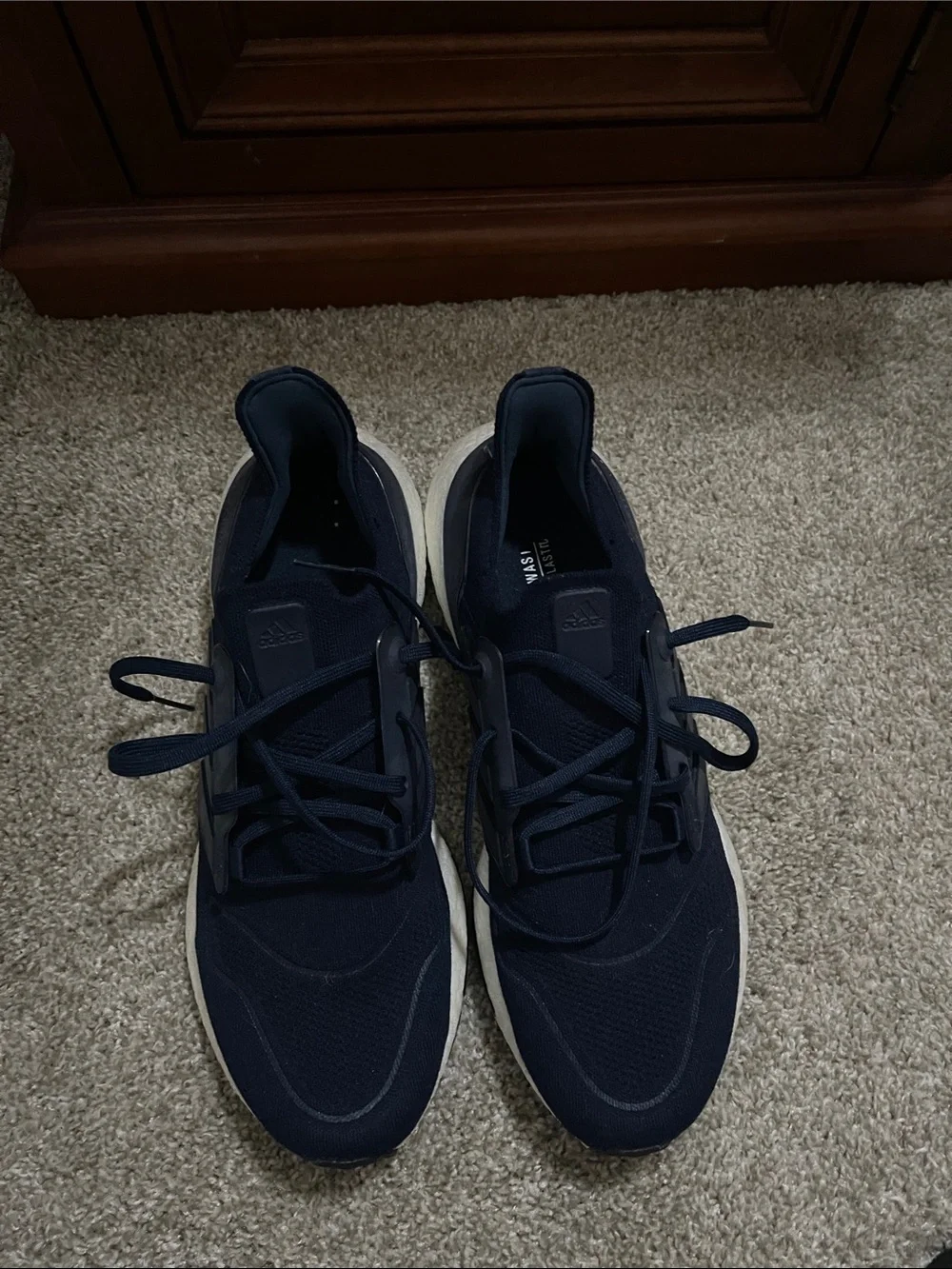 adidas Navy and White Ultraboost Running Sneakers